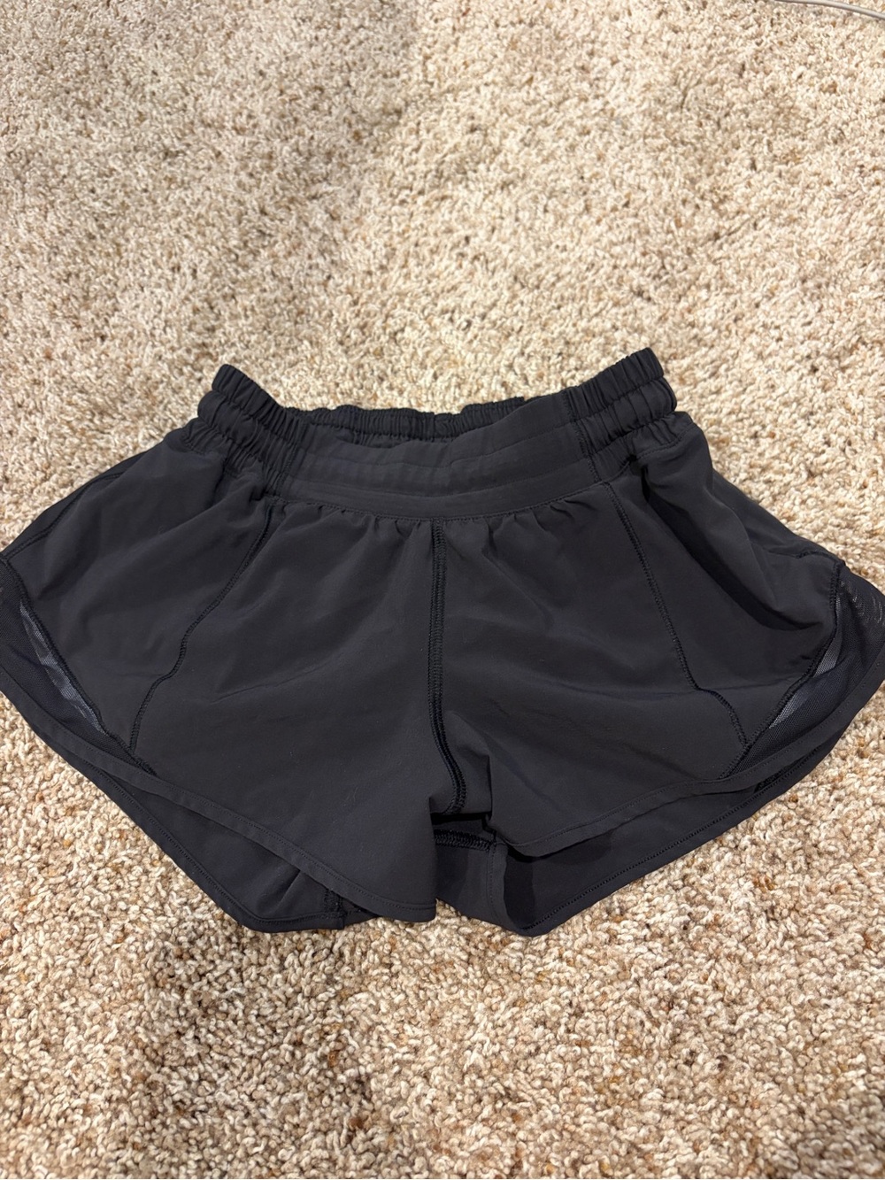 lululemon athletica Black Athletic Running Shorts hotty hots